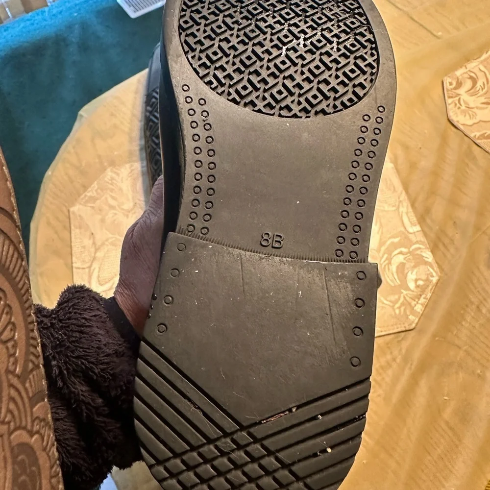 Tory Burch Black Quilted Rain Boots